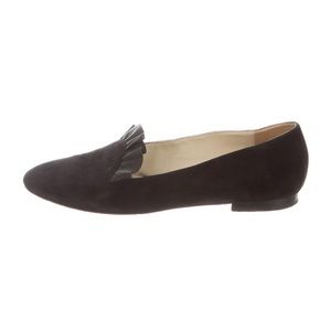 Sarah Flint suede ruffle loafers size 7